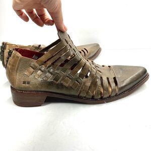 Bed Stu Las Cruces Women's Brown Leather Flat Shoes 11 Huarache Strap Sandal